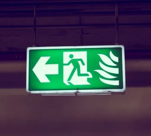 Exit Light Running Man & Arrows