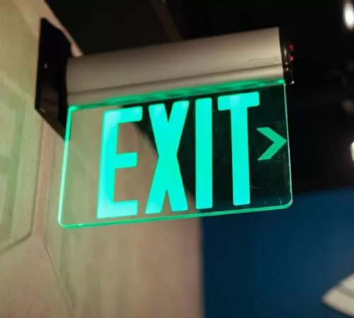 Slim Glass Exit Light Slim Glass Exit Light